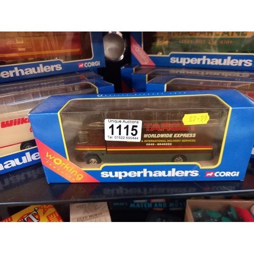 1115 - 11 boxed Corgi Superhaulers trucks