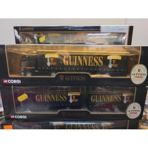 1129 - 7 Corgi Classics Guinness models including 3 past and present and limited editions