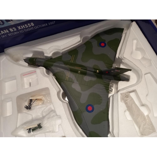 1148 - A boxed Corgi aviation archive AA27201 Avro Vulcan B2 XH558 (missing stand) A/F COLLECT ONLY