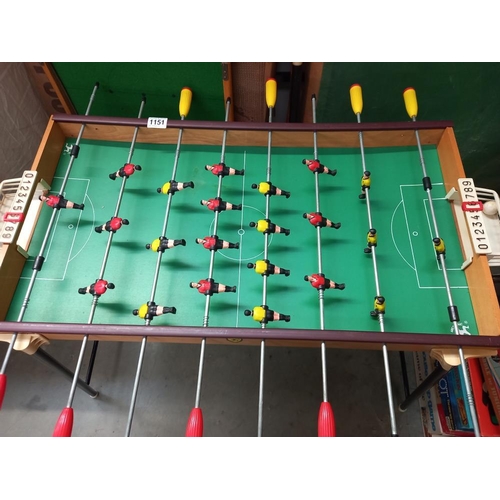 1151 - A table soccer football game with original box and 1 other item COLLECT ONLY