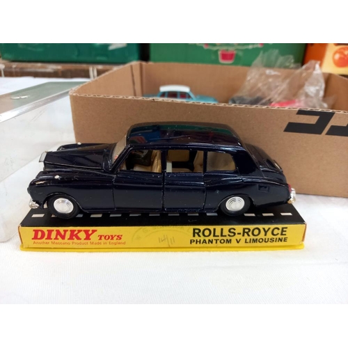 1166 - A boxed Dinky Rolls Royce and unboxed Dinky and Corgi vehicles