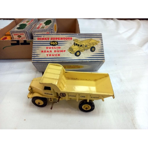 1168 - 5 boxed Dinky toys including Dublo 066, 065, Bedford and Morris, 965 Euclid, 651, 622 military vehic... 