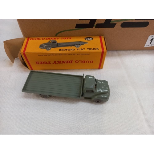 1168 - 5 boxed Dinky toys including Dublo 066, 065, Bedford and Morris, 965 Euclid, 651, 622 military vehic... 