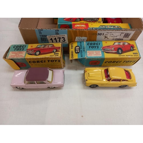 1173 - 6 boxed 1960's Corgi vehicles in very good to mint condition in as found boxes