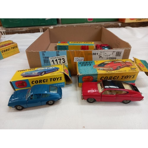 1173 - 6 boxed 1960's Corgi vehicles in very good to mint condition in as found boxes