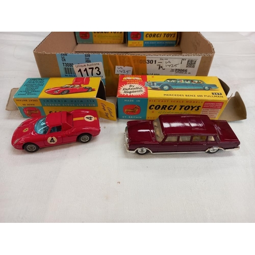 1173 - 6 boxed 1960's Corgi vehicles in very good to mint condition in as found boxes