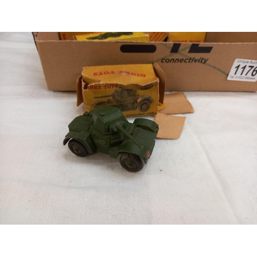 1176 - 5 boxed Dinky military vehicles 692, 676, 670, 674 and 623