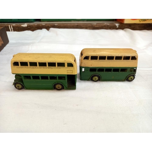 1185 - Dinky buses including Atlantean bus and early Airfix Austin Healey Sprite