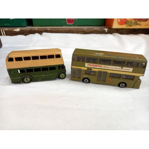 1185 - Dinky buses including Atlantean bus and early Airfix Austin Healey Sprite