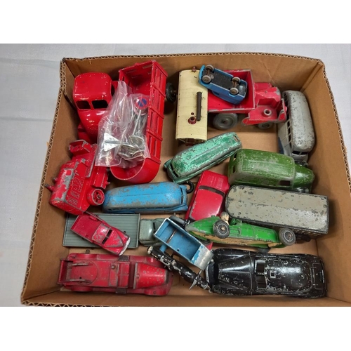 1188 - A tray of mixed diecast including Dinky, Dublo, Crescent and Marx