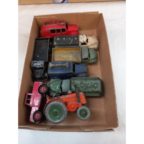 1193 - Dinky commercial vehicles including Mersey tunnel Land Rover, Field Marshall tractor etc