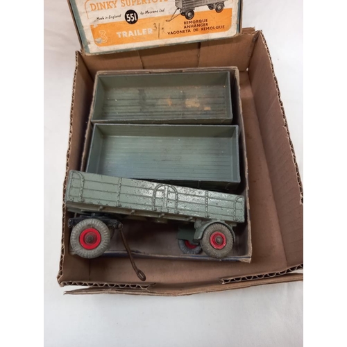 1198 - A Dinky 551 trade box set of 3 trailers