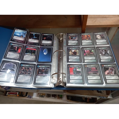 1227 - A large collection of Star Trek card games in 2 albums