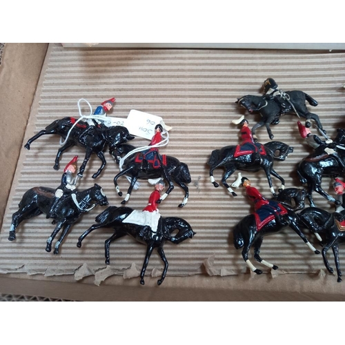 1228 - A tray of Britain's soldiers on horseback including some in boxes and Britian's set 8827 Queens West... 