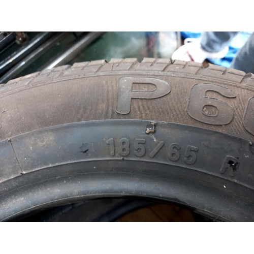 1816 - A set of four Pirelli P6000 185/65 x 14 tyres, COLLECT ONLY.