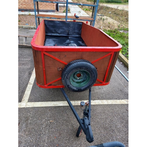 1825 - A single axle bike trailer, 240 x 120 cm, COLLECT ONLY.