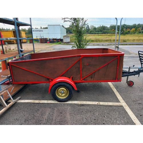 1825 - A single axle bike trailer, 240 x 120 cm, COLLECT ONLY.