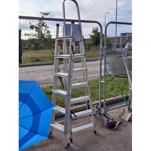 1859 - A seven tread aluminium 'Clima' step ladder, COLLECT ONLY.