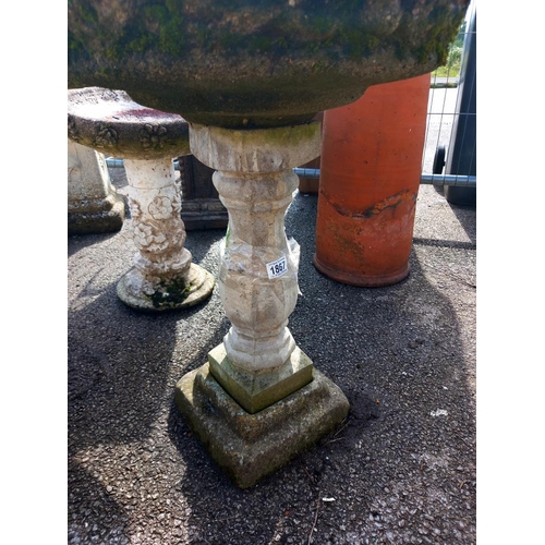 1867 - A weathered bird bath, 75cm high, COLLECT ONLY.