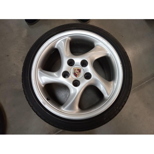 1974 - Four Porsche 993 alloy wheels,  COLLECT ONLY.