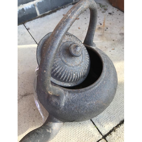 1888 - A heavy cast garden kettle, COLLECT ONLY.