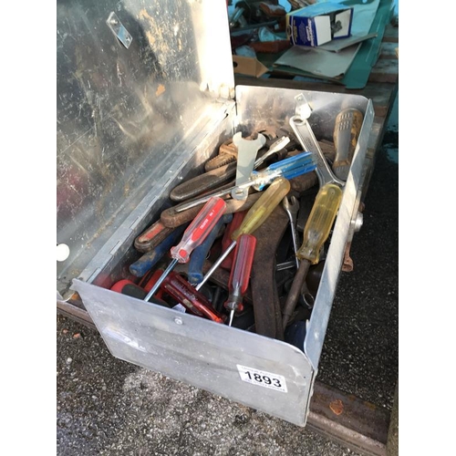 1893 - A locking tool box full of tools and as socket set, COLLECT ONLY.