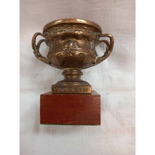 2010 - A 1920's bronze Warwick vase car mascot.