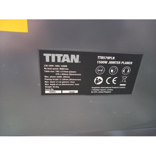 2259 - A 1500W Titan jointer planer COLLECT ONLY