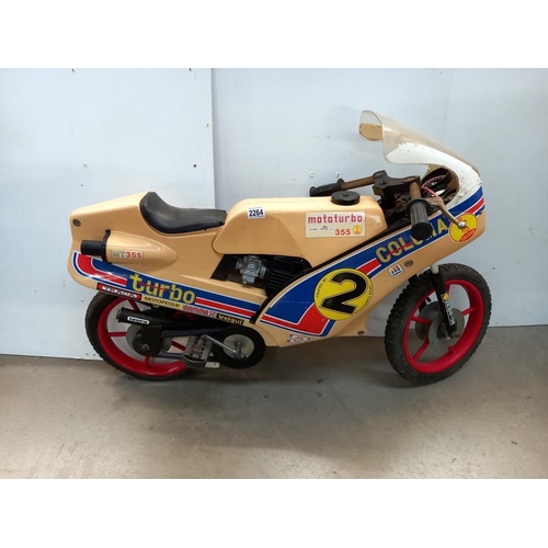 2264 - A Moto Turbo 355 Turbo child's bike with rare black seat COLLECT ONLY