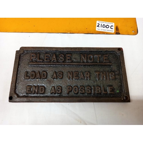 2100C - 4 vintage metal warning signs