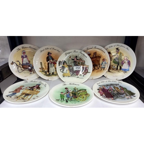 1212 - 8 Wedgwood Bradex 'Street Sellers' collectors plates COLLECT ONLY