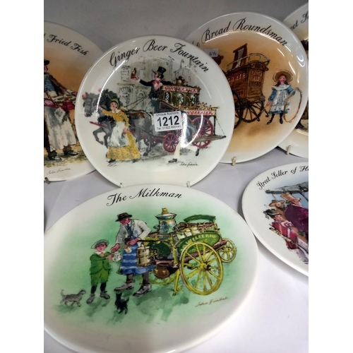 1212 - 8 Wedgwood Bradex 'Street Sellers' collectors plates COLLECT ONLY