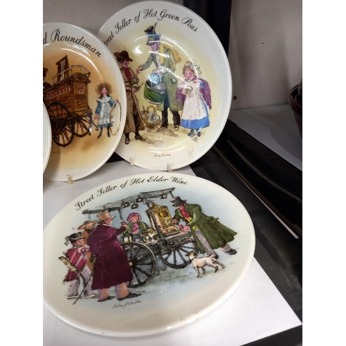 1212 - 8 Wedgwood Bradex 'Street Sellers' collectors plates COLLECT ONLY