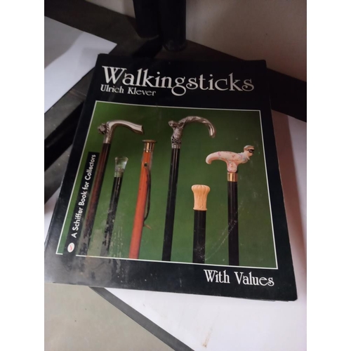 1229 - 5 books on walking sticks, canes including Walking Sticks by Ulrich Klever