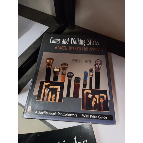 1229 - 5 books on walking sticks, canes including Walking Sticks by Ulrich Klever