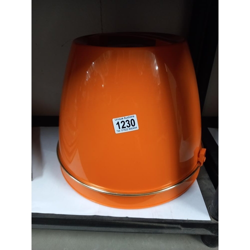 1230 - A vintage retro orange plastic Calor hair dryer COLLECT ONLY