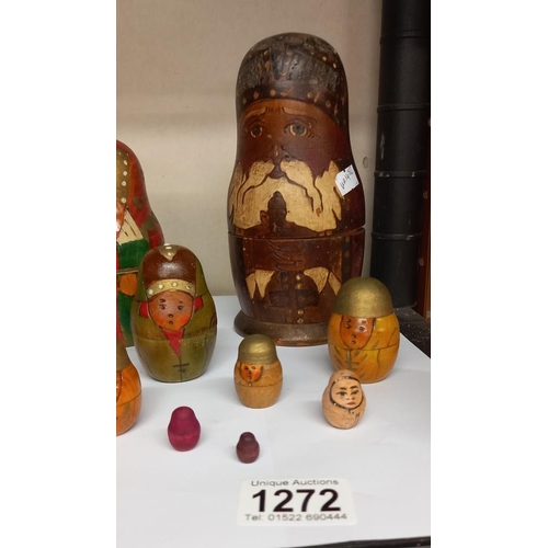 1272 - A vintage set of Russian nesting dolls x 10