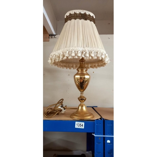 1354 - A brass table lamp COLLECT ONLY