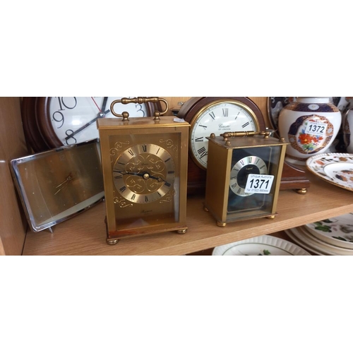 1371 - A selection of mantle clocks including wall and carriage clocks COLLECT ONLY