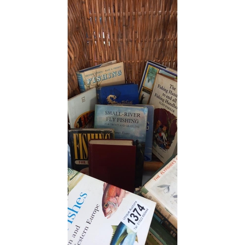 1374 - A large quantity of fishing books COLLECT ONLY