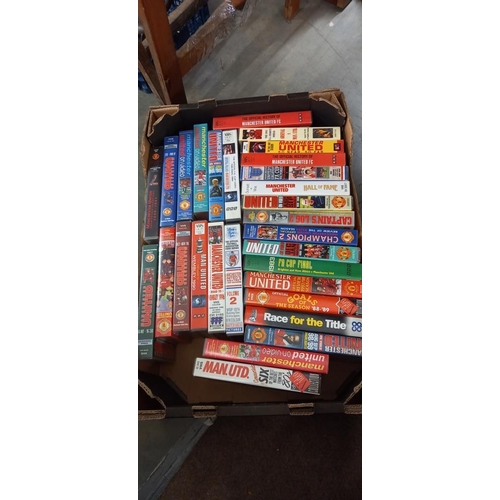 1390 - 4 boxes of Manchester United VHS videos COLLECT ONLY