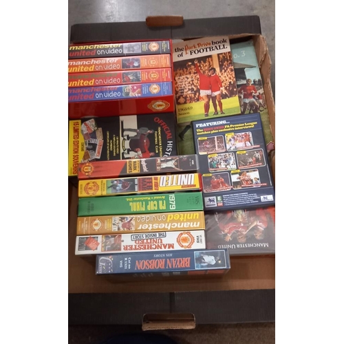 1390 - 4 boxes of Manchester United VHS videos COLLECT ONLY