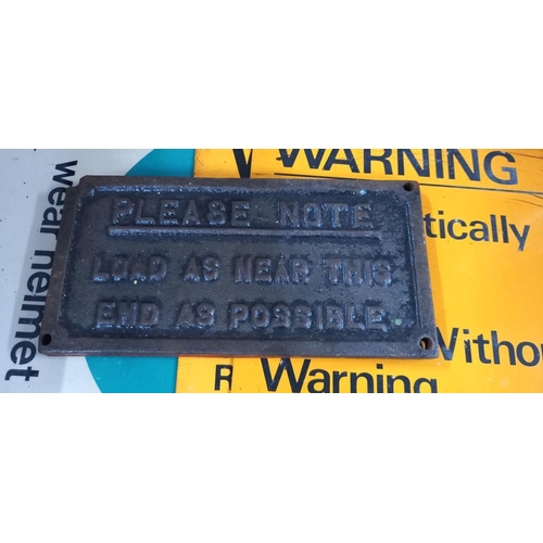 1400 - 4 vintage metal warning signs