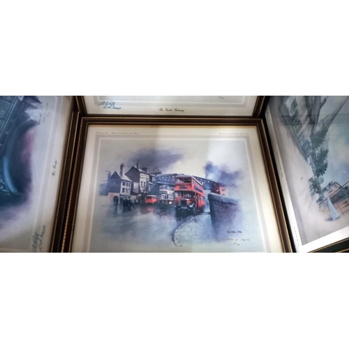 1455 - A quantity of limited edition framed and glazed prints, 4 by G Herickx and 4 by Weston COLLECT ONLY