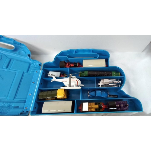 1239 - 3 Ertl Thomas the Tank Engine carry cases and contents