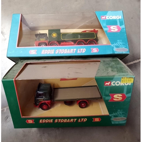 1257 - A Corgi Eddie Stobart playset and boxed diecast vehicles