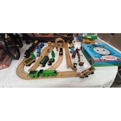 1268 - A quantity of Thomas the tank engine models plus wooden Brio railway set etc