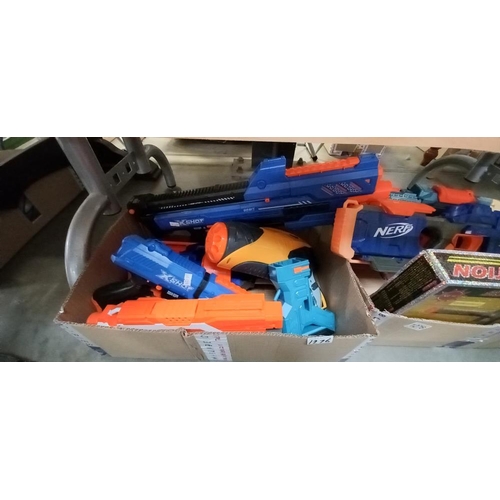 1276 - 2 boxes of Nerf guns etc