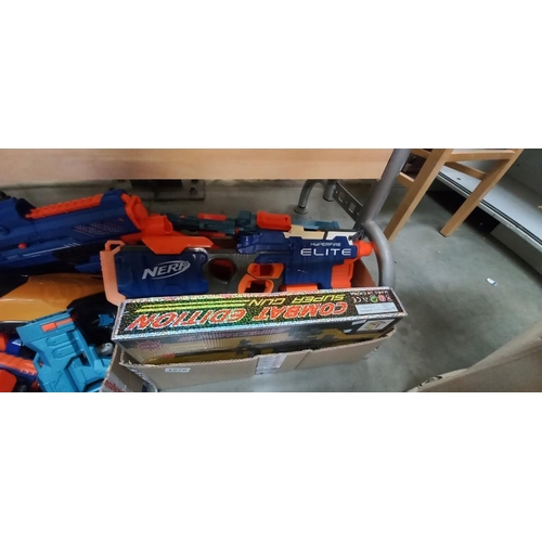 1276 - 2 boxes of Nerf guns etc