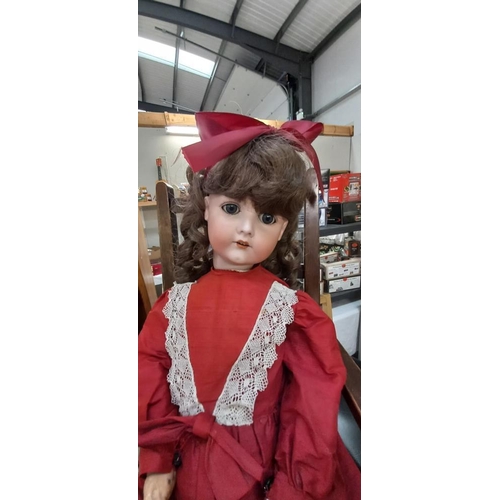 1279 - A large Edwardian bisque headed  doll marked 1916, 12 on back of head